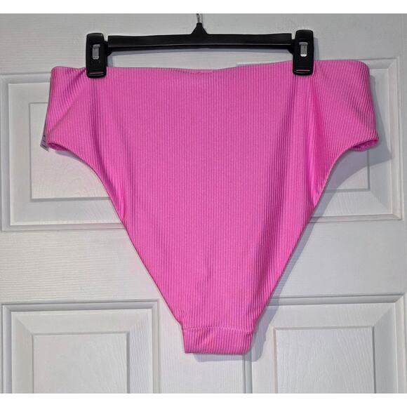 Victoria's Secret High-Waist Cheeky Bikini Bottom Sz XL Pink NWT - Picture 2 of 7